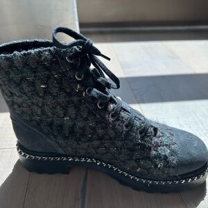 Classic Chanel Boot in trademark tweed